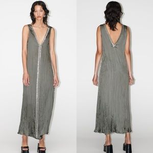 BLOGGERS FAV ZARA LIMITED EDITION SATIN EFFECT WRINKLE DRESS